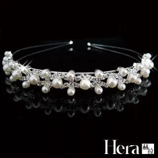 【HERA 赫拉】ll現貨ll甜美新娘韓版時尚水鑽珍珠裝飾髮箍/頭飾(現貨瘋搶中)