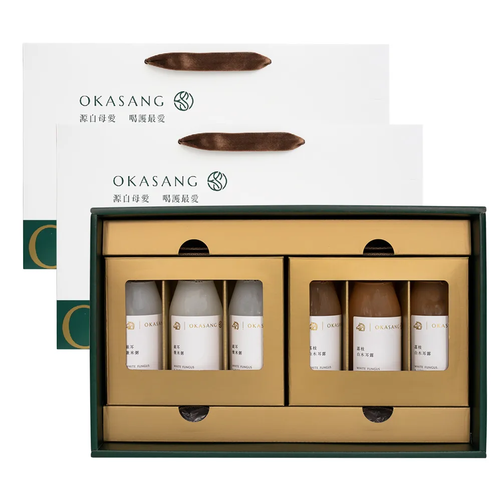 【O卡桑】精裝白木耳露禮盒｜日常滋補｜195ml×6入×2盒(共12入)