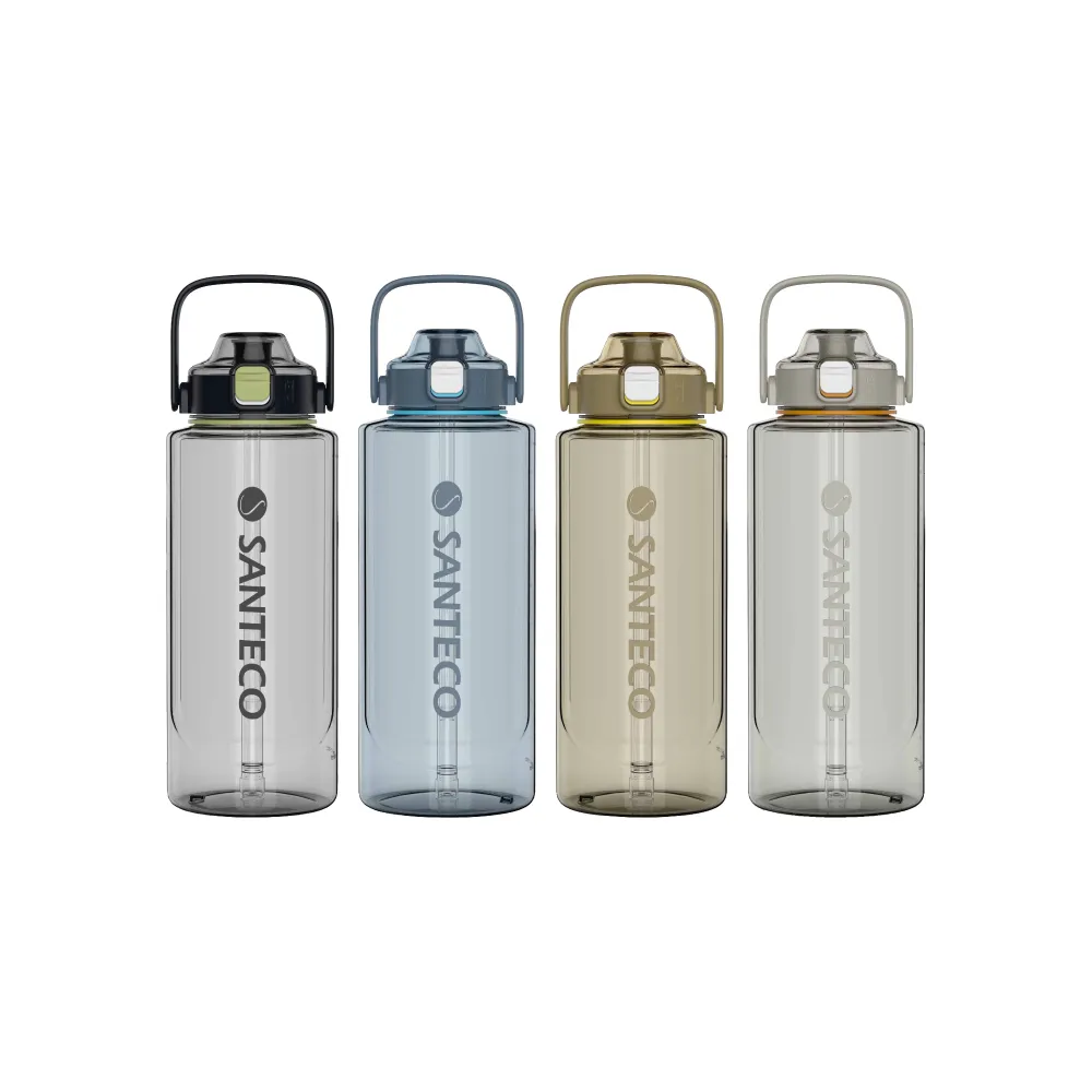 【SANTECO】官方直營 ERIE Tritan大容量冷水瓶 2000ml (新品上市 吸管大容量冷水瓶  大口徑好清洗)