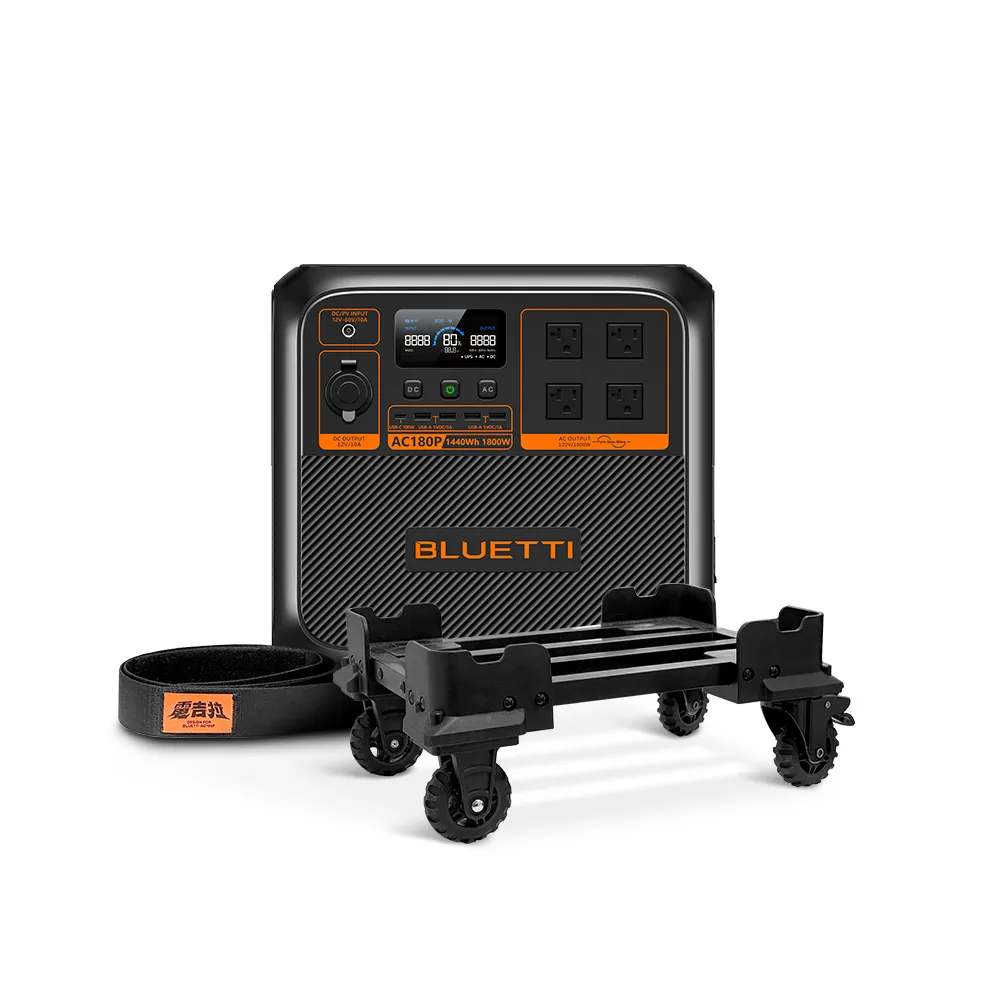 【BLUETTI】1800W 電吉拉儲能電源＋推車(1.44度電超巨容量／戶外行動電源／行動電站／移動電源／露營電源)