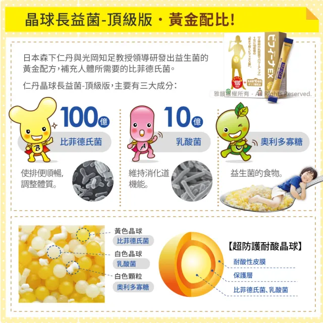 【森下仁丹】晶球益生菌-100+10頂級保健(30包/盒-比菲德氏菌)