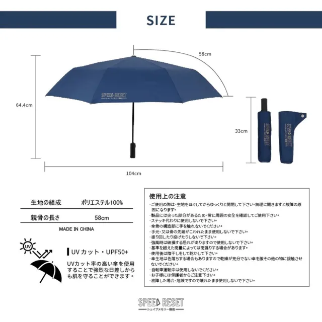 【梁衫伯】SPEED RESET記憶迅收機能傘
