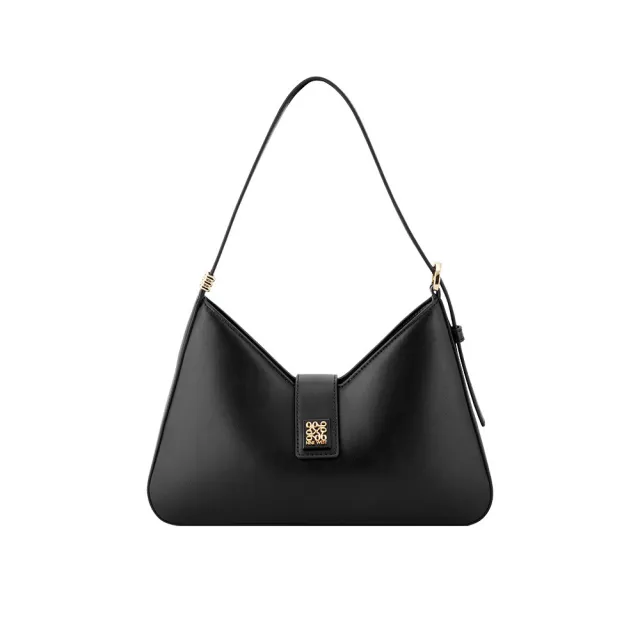 【NINE WEST】KALLIN 造型設計肩背包-黑色(577272)