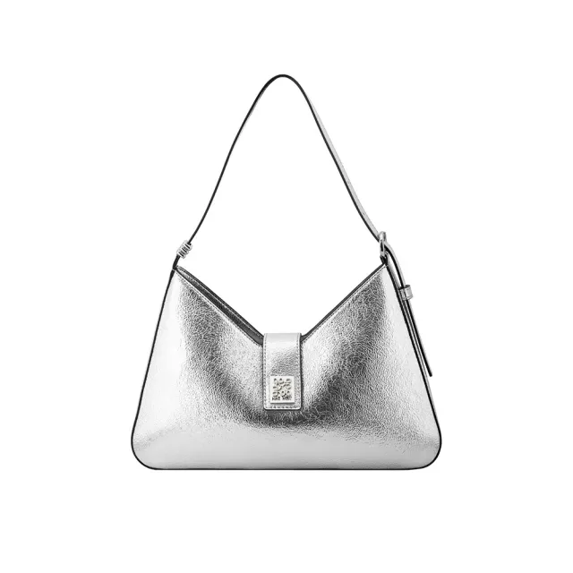 【NINE WEST】KALLIN 造型設計肩背包-銀色(577272)