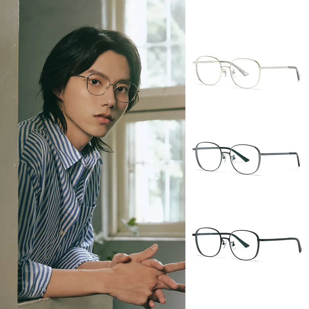 【JINS】2026潮流百搭厚邊框鈦輕盈光學眼鏡-多款任選 鈦系列(UTF-25A-260/261)