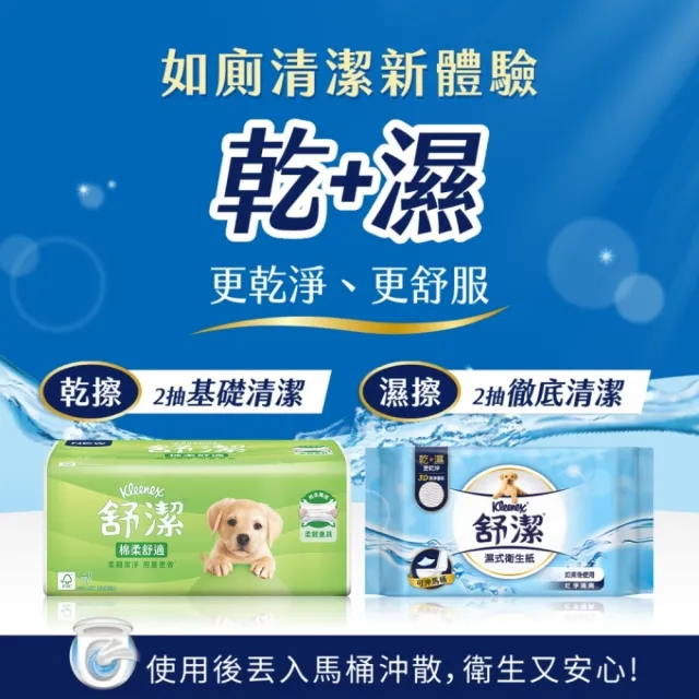 【Kleenex 舒潔】棉柔舒適抽取衛生紙100抽x12包/串
