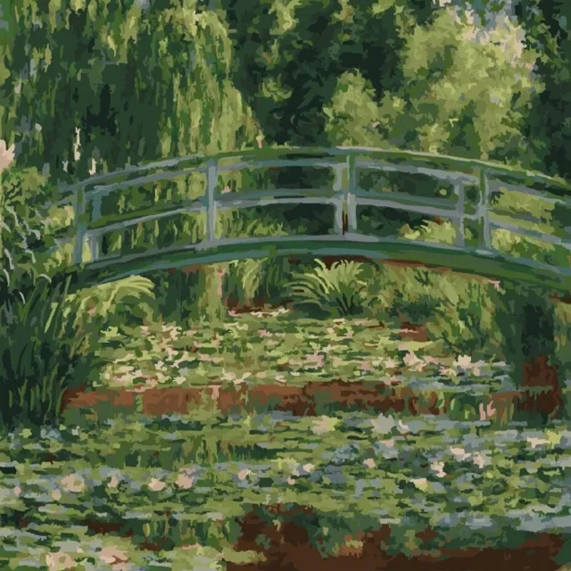 【ArtLife 藝術生活】55004 莫內 日本橋睡蓮 50*50CM(數字油畫 DIY數字油畫 畫畫玩具)