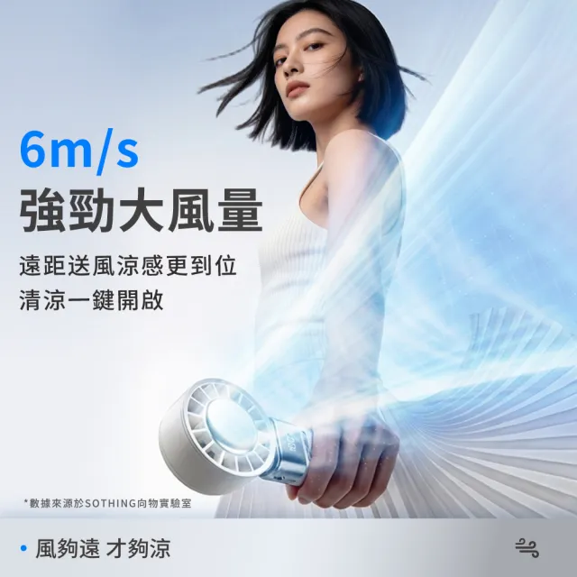 【SOTHING 向物】續航up!自帶線行動電源x折疊冰敷高速手持風扇 冰炫(5000mAh 可上飛機 掛脖 製冷 usb風扇)