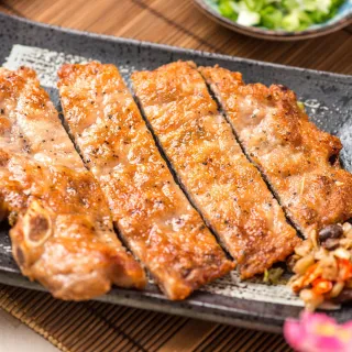 【鮮食家】厚切排骨8片+卡啦鮮脆鯛魚塊2包(金園排骨/台灣好漁)