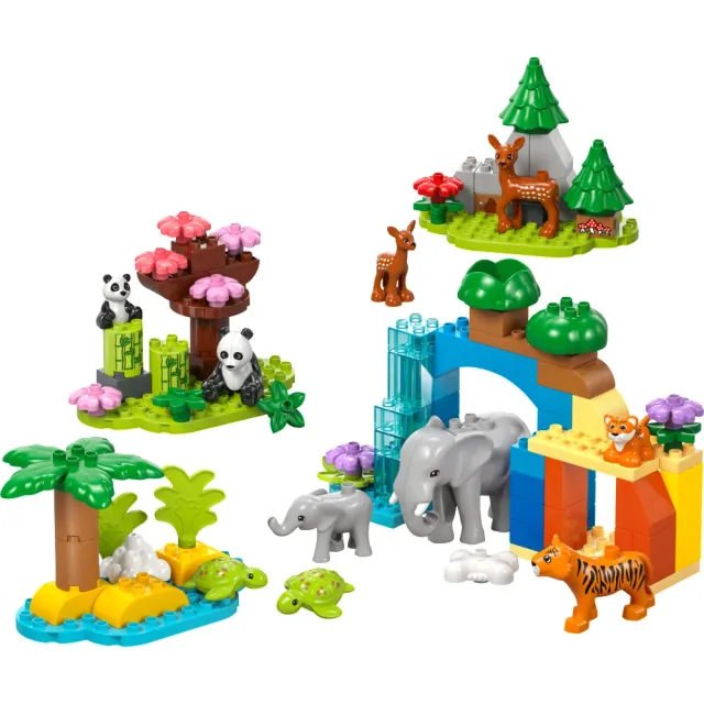 【LEGO 樂高】得寶系列 10446 3 合 1 野生動物家庭(兒童玩具 早教益智 幼兒 大積木 親子遊戲 禮物 2歲以上)