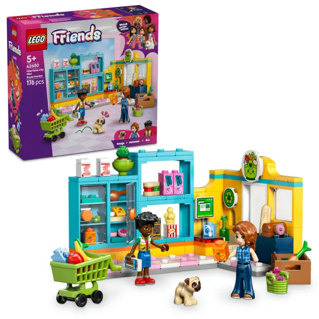 【LEGO 樂高】Friends 42680 心湖城便利商店(兒童玩具 娃娃屋 家家酒 積木 互動遊戲 角色扮演 禮物)