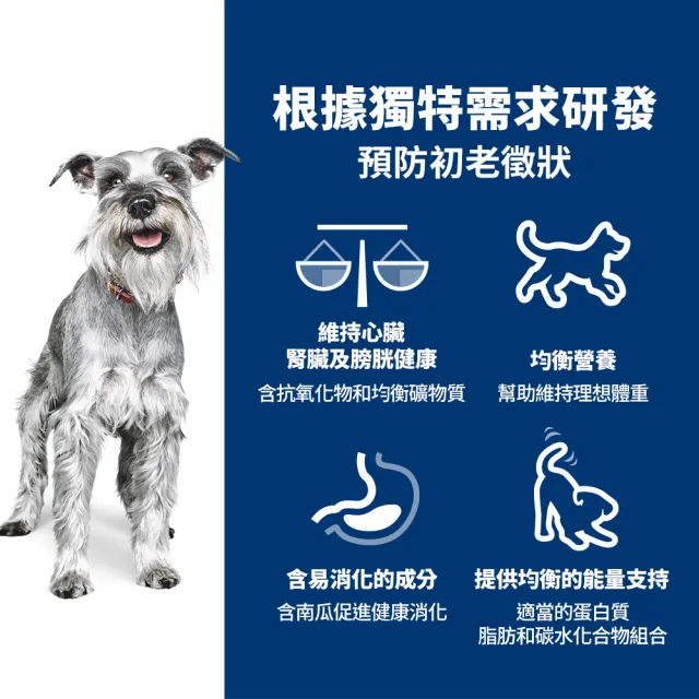 【Hills 希爾思】官方直營 小型及迷你 高齡犬 雞肉 1.5公斤(狗飼料 狗糧 老犬 小型犬)