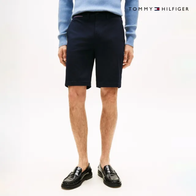 【TOMMY HILFIGER】官方旗艦館Brooklyn 棉質斜紋短褲_藍色