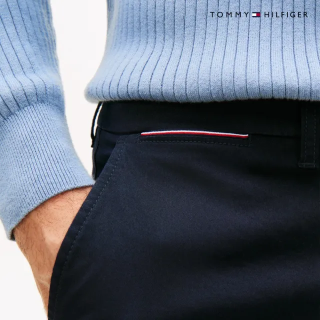 【TOMMY HILFIGER】官方旗艦館Brooklyn 棉質斜紋短褲_藍色