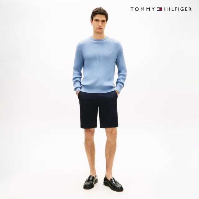 【TOMMY HILFIGER】官方旗艦館Brooklyn 棉質斜紋短褲_藍色