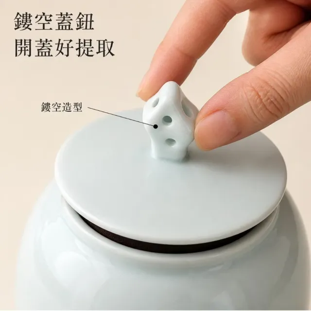私房茶系列青瓷茶葉罐小號禮盒裝(茶葉保存 青瓷器皿 禮盒包裝 桌面擺設 私房系列)
