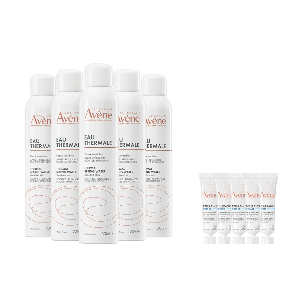 【Avene 雅漾】官方直營 活泉水穩膚噴霧300mlx5入組(保濕化妝水/舒緩乾癢敏弱)