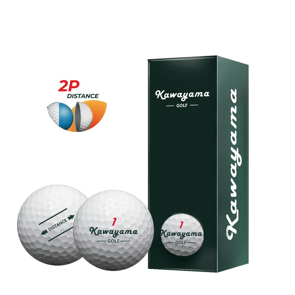 台灣製Kawayama GOLF川山高爾夫球-桿桿好系列-2層球(1條3顆)