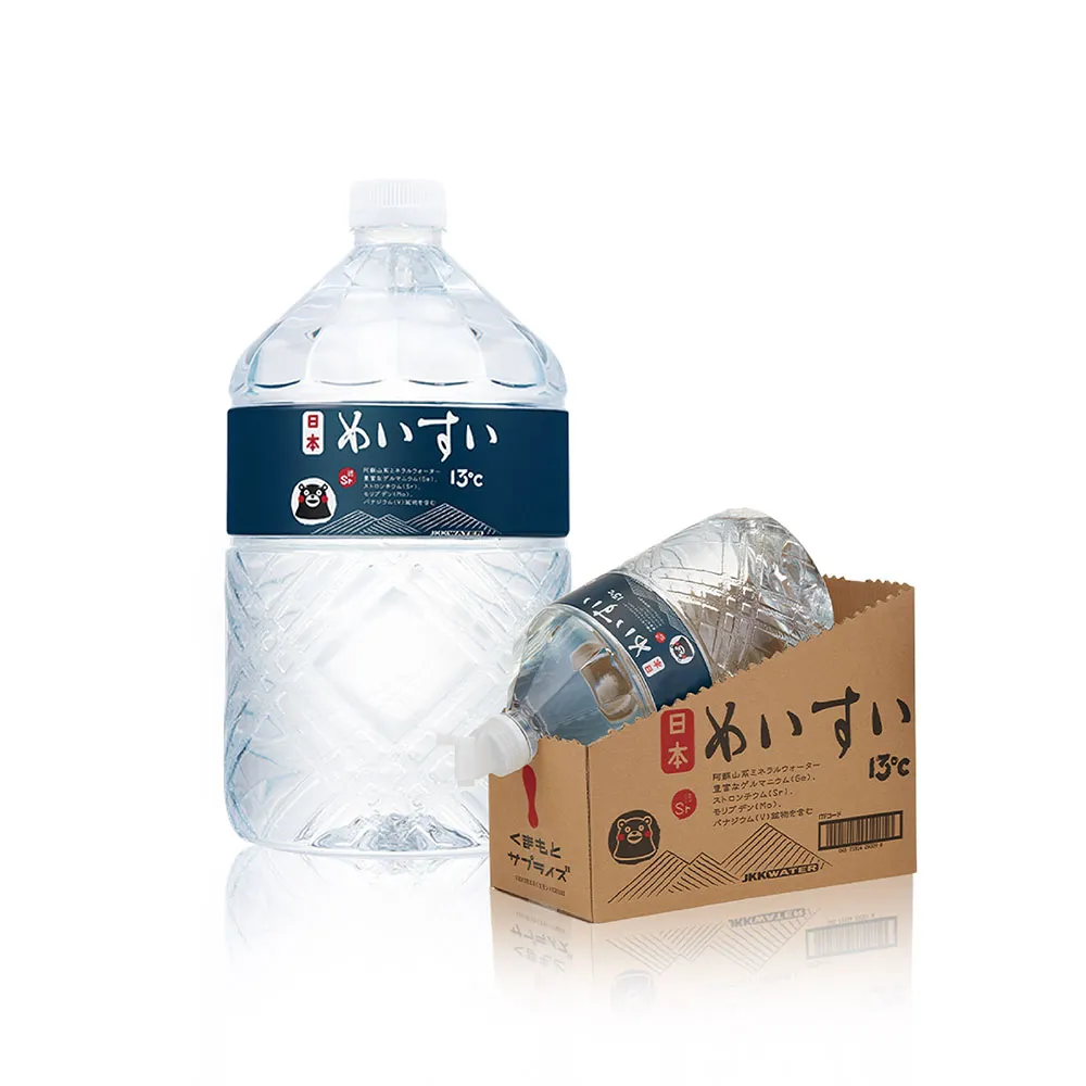 【JKKWATER】日本名水13°C 進口礦泉水 6000mlx2入/箱(日文款;官方直營)