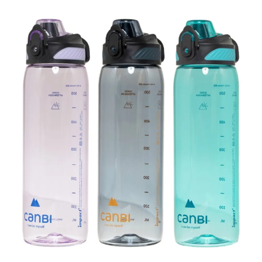 【IMPACT 怡寶】馮宇設計師聯名款 CANBI系列彈蓋Tritan直飲水壺/水杯/水瓶600ML(多色任選)