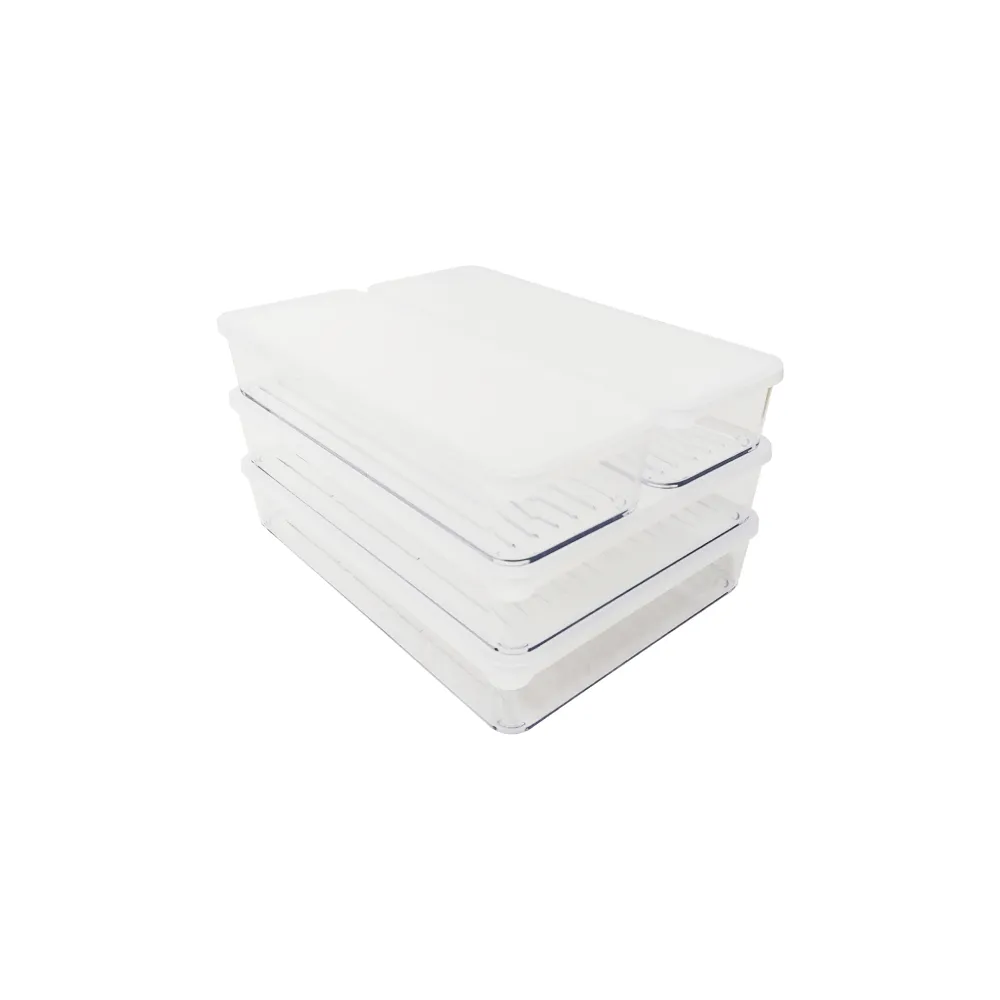 【Silicook】組合B 大型食材4件組 850ml&1900ml 附2組隔版  保鮮盒 冰箱整理盒 密封保鮮盒 廚房收納盒