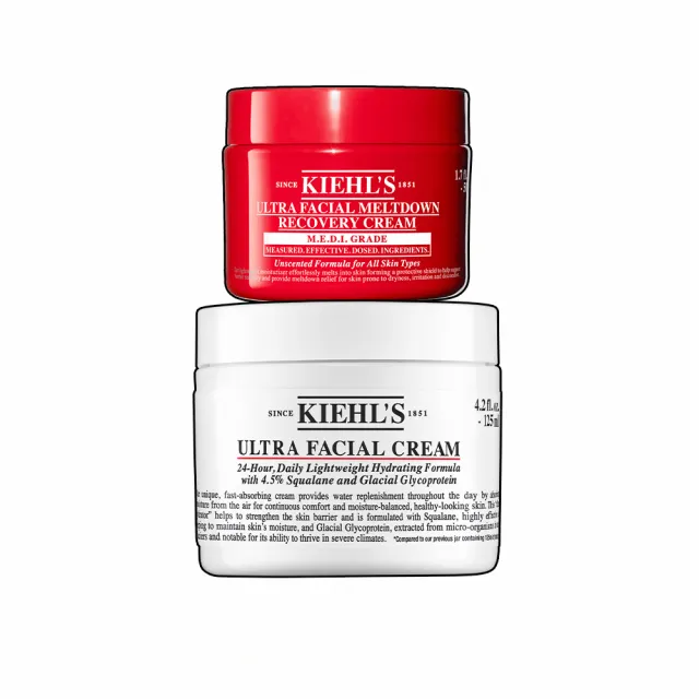 【Kiehl’s 契爾氏】官方直營 屏障修復強效鎖水組(修復霜50ml+舒敏霜125ml)