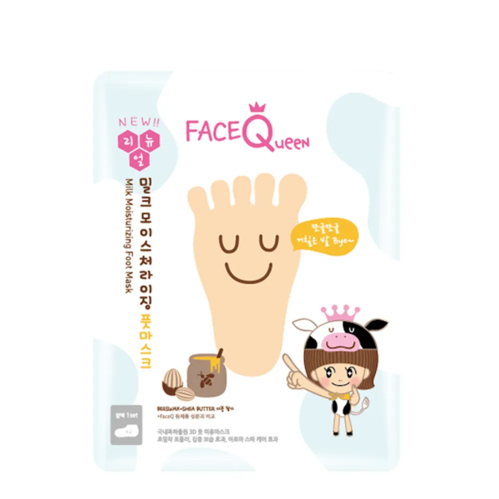 【FaceQueen】護足膜1入(任選-蜂蜜牛奶滋潤護足膜、玫瑰嫩白足膜)