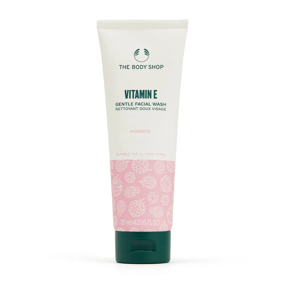 【THE BODY SHOP 美體小舖】維他命E保水潔顏乳-125ML(洗面乳/保水/保濕)