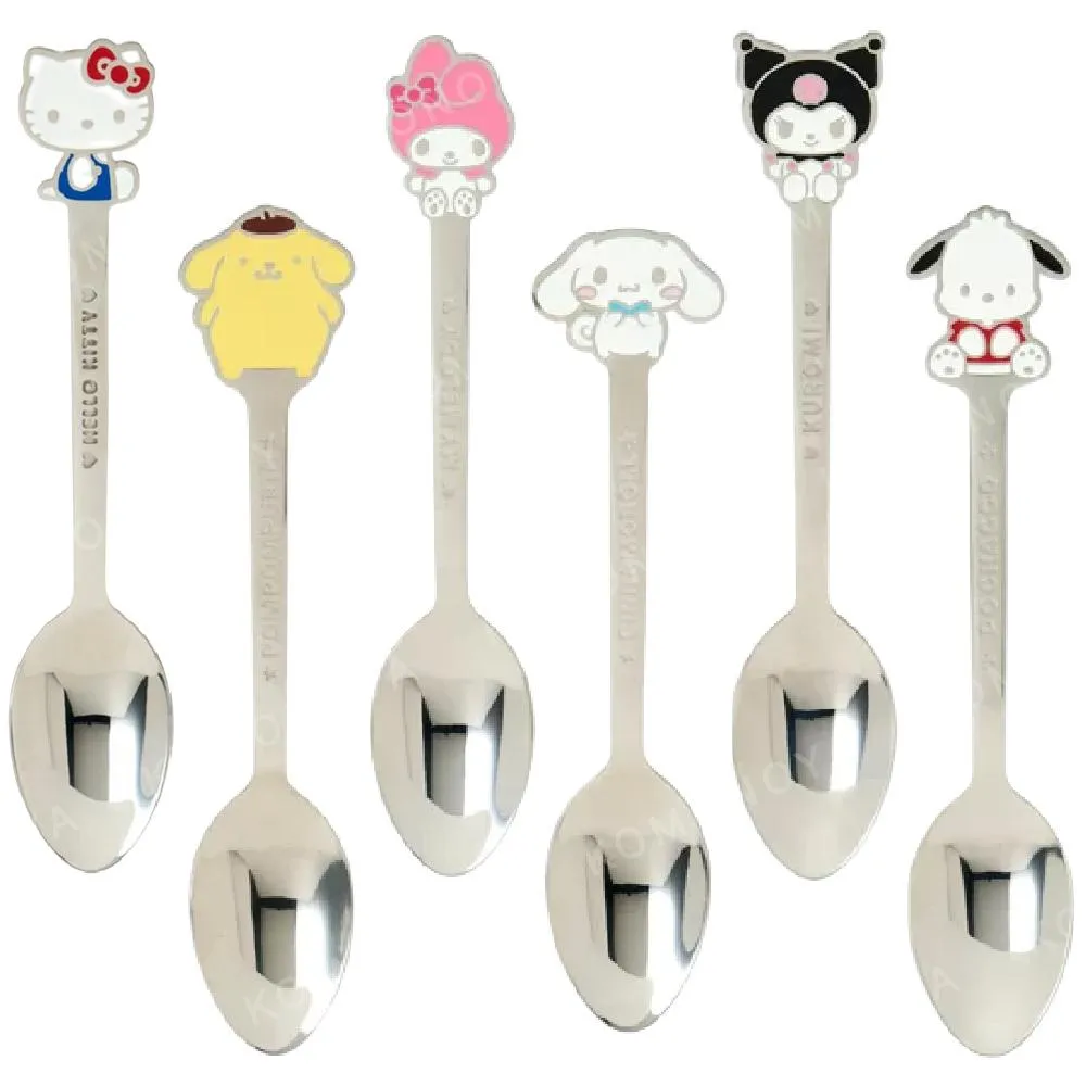 【小禮堂】Sanrio 三麗鷗 不鏽鋼造型湯匙 角色款 Kitty 美樂蒂 布丁狗 酷洛米