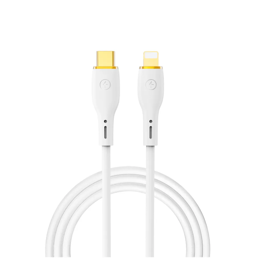 【WiWU】30W Type-C to Lightning 2米 元氣系列矽膠PD快充充電線(YQ03 不易打結矽膠材質)