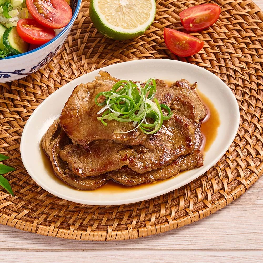【愛上吃肉】日式梅花里肌燒肉片3包(300g/包 中秋烤肉/燒烤/早餐肉)