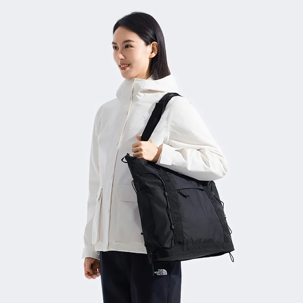 【The North Face】北面男女款黑色DWR防潑水背提兩用托特包|52SV4HF