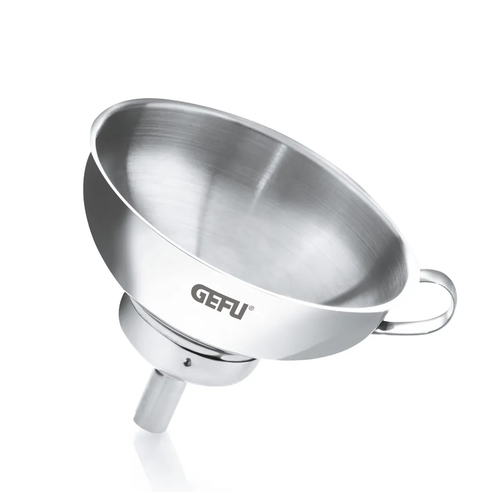 【GEFU】德國品牌不鏽鋼大小口徑過濾漏斗(14cm)
