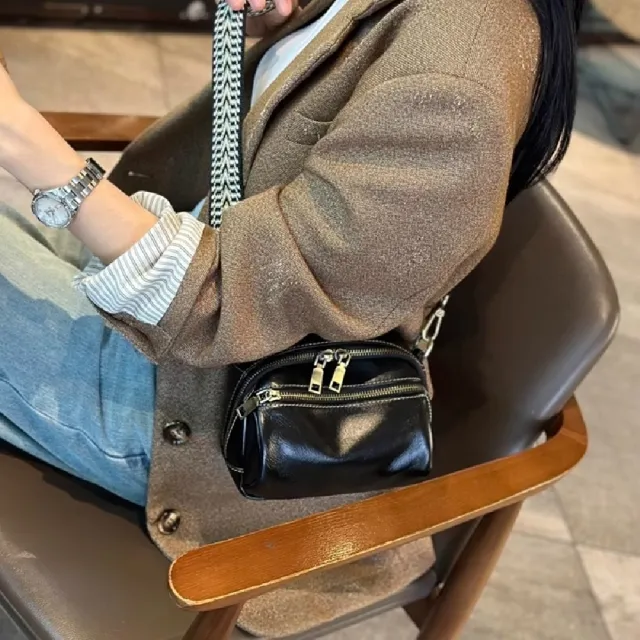 【巴黎精品】雙11 現貨出清 真牛皮側背包真皮包包單肩背包托特包手提包隨身女包包(百搭質感單肩6色a1ce4)