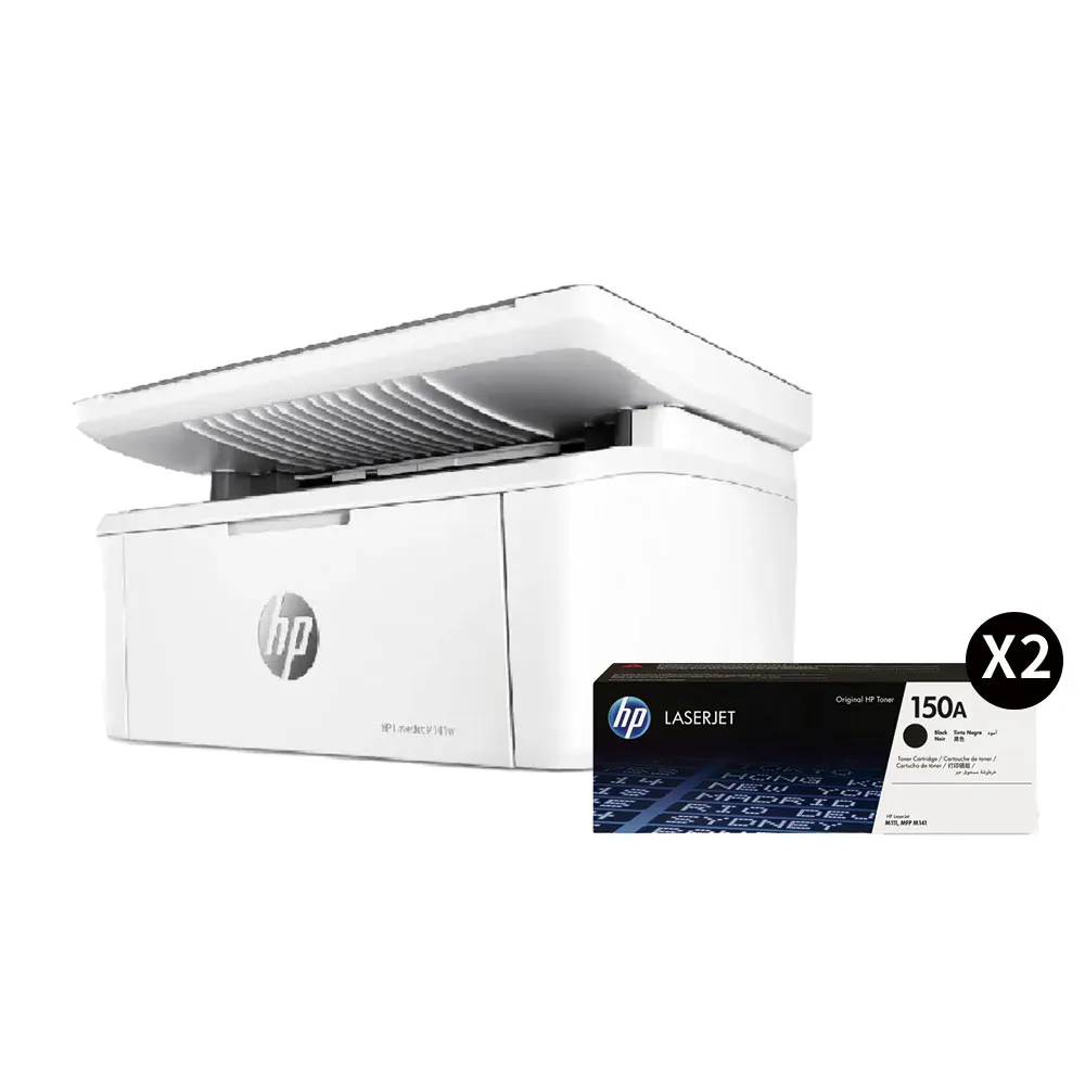 【HP 惠普】官方直營 搭2黑碳粉★LaserJet M141w 三合一Wifi黑白雷射複合機(列印/影印/掃描/無線) 