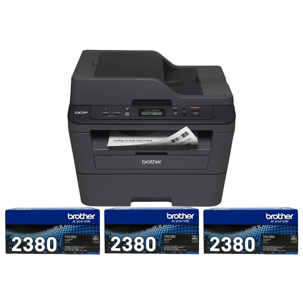 【brother】官方直營 搭3黑高容碳粉★DCP-L2540DW 無線雙面多功能雷射複合機