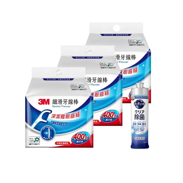【3M】細滑牙線棒補充包1200支_ECO包裝