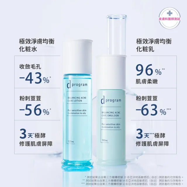 【d program 敏感話題】極效淨膚均衡化粧乳+化粧水(補充包) (淨膚/保濕 任選)(敏感肌/敏弱肌)