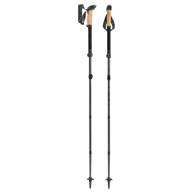 【LEKI】Makalu Pro FX Carbon 長握把單碳纖維折疊輕量登山杖 1對 65620611S
