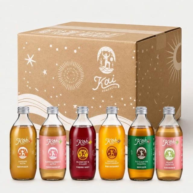 【Kai Kombucha】單一口味 12瓶入(330ml/瓶) 益生菌 氣泡飲 清爽酸甜
