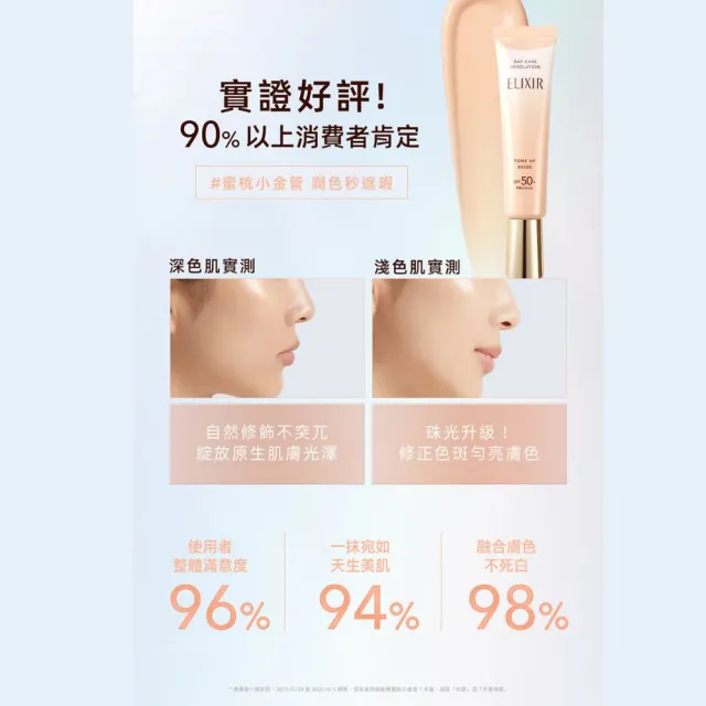 【ELIXIR 怡麗絲爾】膠原亮妍多效美肌乳雙享組(蜜桃小金管)