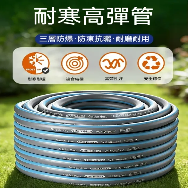 【ZHIPU 芝浦】園藝灑水槍 洗車水槍 25米水管 澆花灑水噴頭 多功能澆水槍 沖洗噴槍 十種噴灑模式定制款L