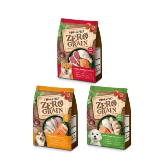 【TOMA-PRO 優格】零穀系列狗飼料-0%零穀 羊肉+鮭魚/室內犬/5種魚/牛雞 5.5 磅(全齡犬 老犬 成犬 幼犬)