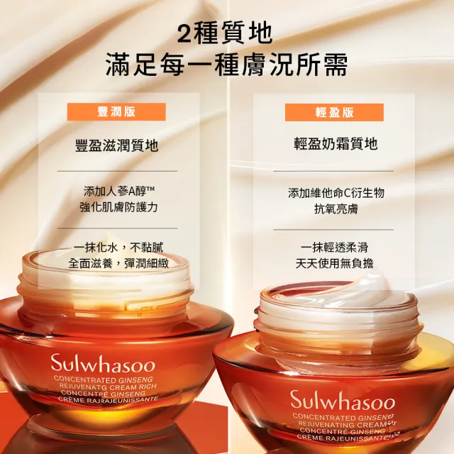 【Sulwhasoo 雪花秀】官方直營 滋陰蔘回彈霜30ml(膠原霜/乳霜/抗老/膠原蛋白)