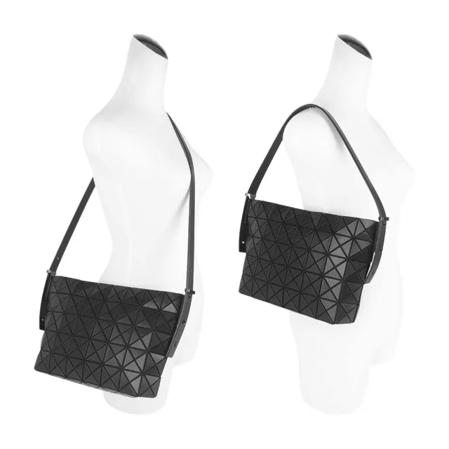 【ISSEY MIYAKE 三宅一生】BAO BAO MUSETTE 霧面拉鍊二用包(消光黑)