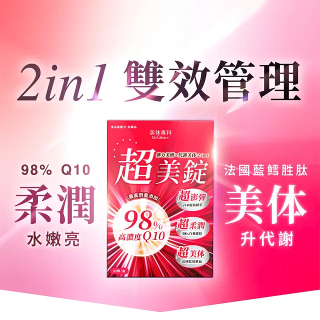 【Dr. Calorie 美体專科】超美錠5盒(共150顆；抗糖.Q10.白藜蘆醇.NMN)