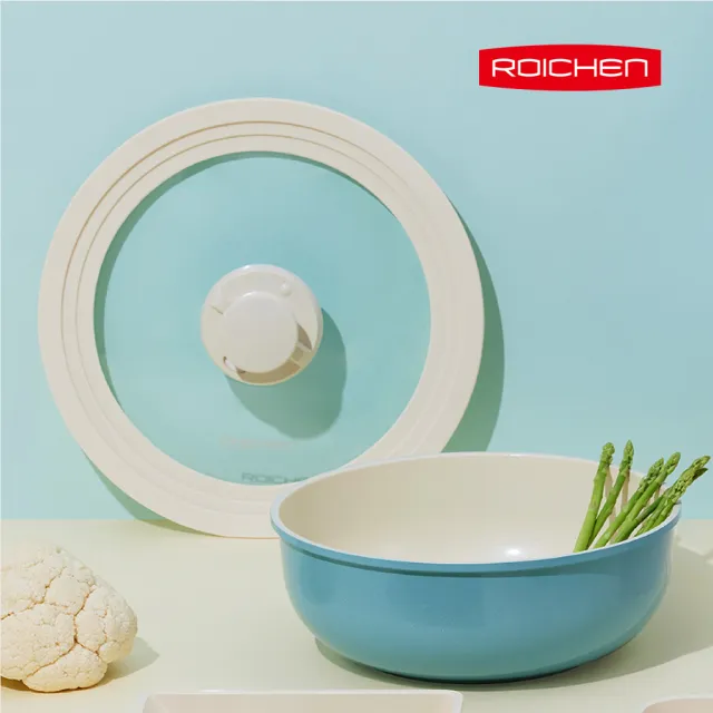 【Roichen】韓國製 28cm深炒鍋 不含把手(IH爐 全火源適用 露營 輕量鍋陶瓷塗層不沾鍋)