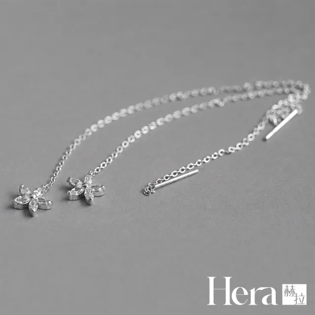 【HERA 赫拉】S925鍍14K金浪漫花朵線條耳針耳環 H115081803(S925 鍍14K金 花朵 線條 耳針耳環)