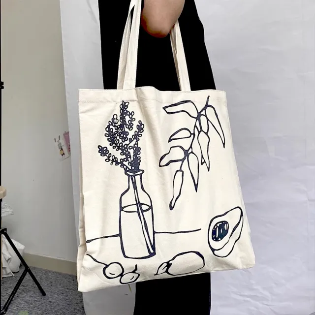 【吉豐洋行】雙11 買一送一 2入組日式簡約文青風帆布包/手提袋/側背包/書袋