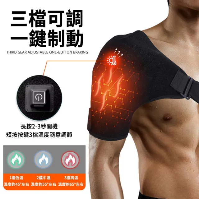 【STAGWAY】USB電熱護肩帶 三檔溫控發熱護肩 肩部熱敷保暖護具 關節熱敷袋 保暖護肘帶 運動護具 非醫療效用